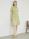 Waist-Cinched Shirt Dress