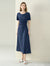 Side Twist Short Sleeve Midi Dress