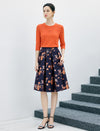 Classic Floral Print Skirt