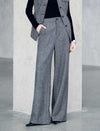 Textured High Waist Wide Leg Pants