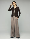 Blend Textured Long Sleeve Button Front Cardigan