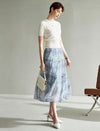 Elegant Floral Print Skirt