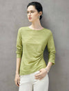 Textured Round Neck Long Sleeve Knit Top