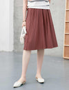 Minimal Pleated A-Line Skirt