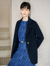 Wool Blend Single Button Lapel Coat