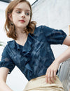 Lace Ruffle V-Neck Shirt