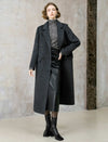 Wool Yak Blend Double-Breasted Maxi Coat