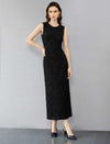 Shimmering Black Defined Waist Slip Gown