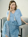 Pearl Button Detail Short Sleeve Jacket
