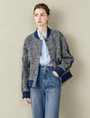 Tweed Wool-Blend Bomber Jacket