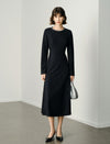 Chain Neckline Sparkle Midi Dress