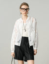 Sheer Floral Lace Zip-Up Sun Jacket