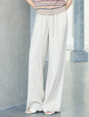 Linen Wide-Leg Drawstring Pants