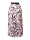 Chiffon Tie Dye Sun Pleated Midi Skirt