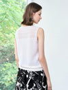 Chiffon Round Neck Sleeveless Top