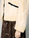 Stand-Collar Ribbed-Cuff Zip-Front Cropped Jacket