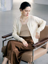 Wool Blend Beaded Firework Embroidery Long Sleeve Cardigan