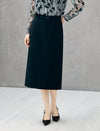 High Waist Straight Midi Skirt