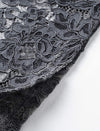 Floral Lace Flared Hem Midi Skirt