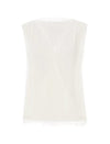 Lace Trim V-Neck Sleeveless Top