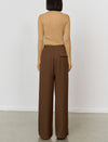 High Waist Wide‑Leg Long Trousers