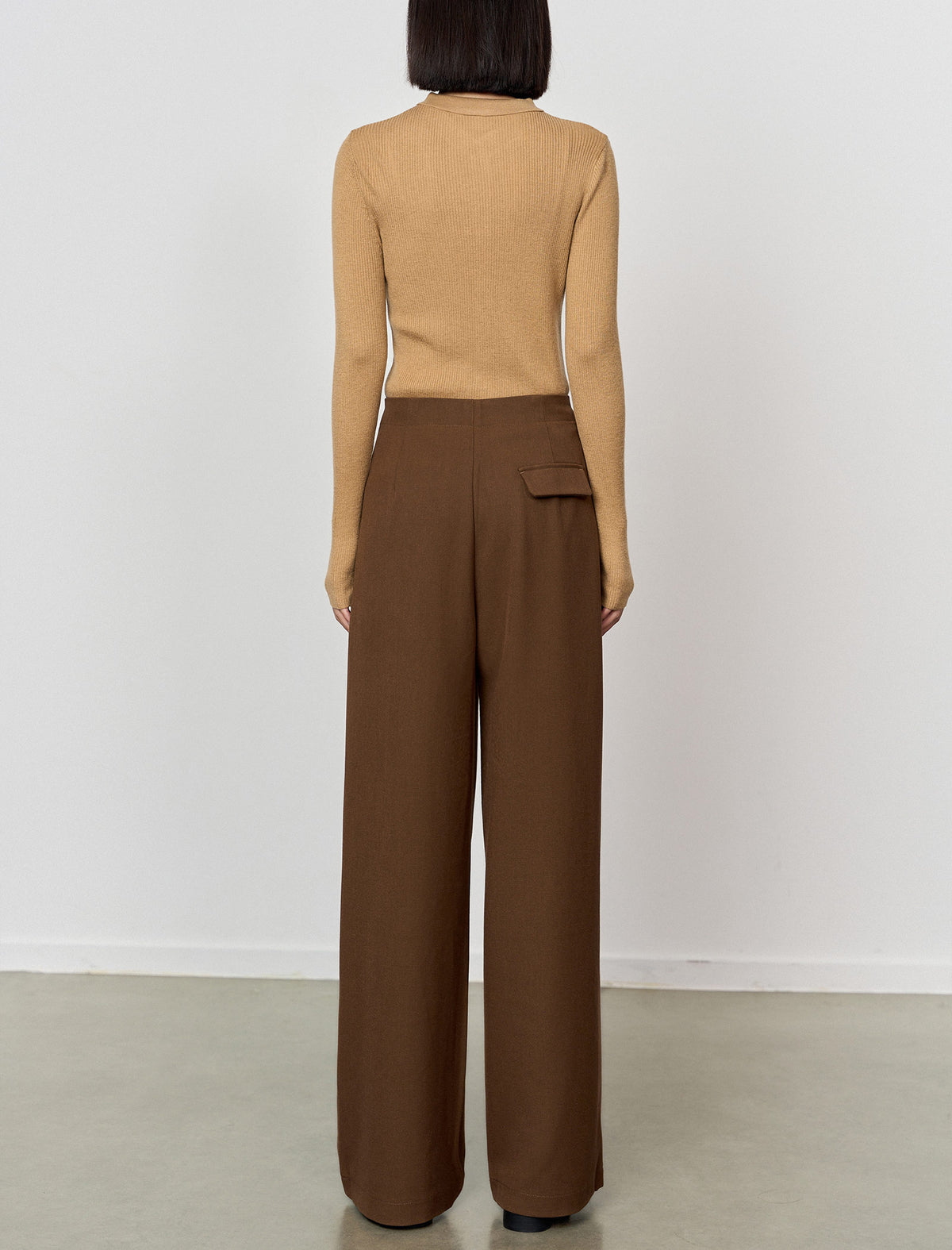 High Waist Wide‑Leg Long Trousers