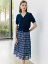 Vintage Geometric Print Skirt