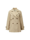 Double-Breasted Short Trench Coat
