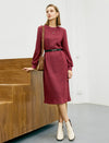 Classic Ribbed Belted Dress