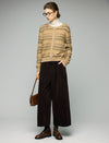 Textured Relaxed Wide-Leg Pants