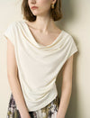 Off-the-Shoulder Draped Knit Top