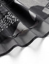 Reversible Geometric Print Mesh Detail Midi Skirt