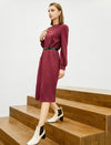 Classic Ribbed Belted Dress