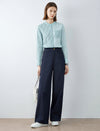 High Waisted Wide Leg Cotton Pants