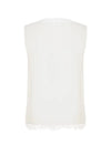 Lace Trim V-Neck Sleeveless Top