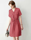 Utility Drawstring Waist Shirt Dress