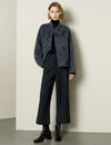 Wool-Alpaca Blend Fuzzy Cropped Jacket