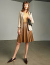 Long Sleeve Button-Front Fitted Blazer