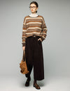 Textured Relaxed Wide-Leg Pants