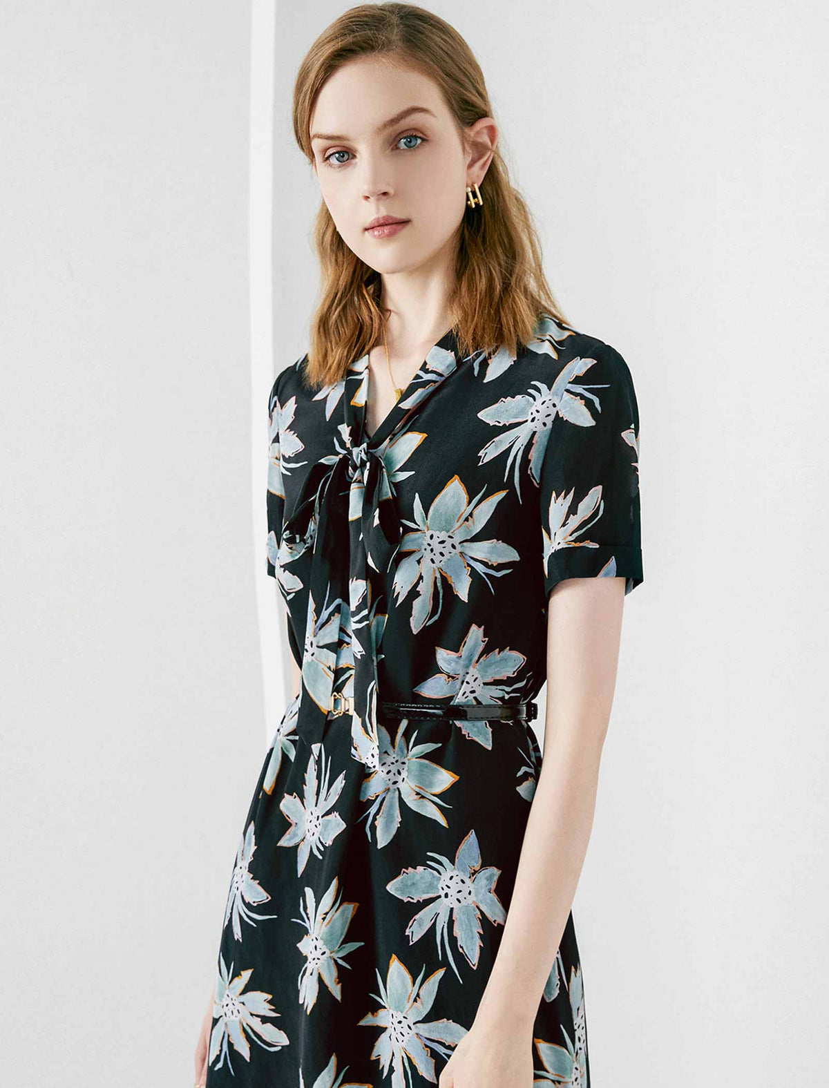Floral Silk Dress
