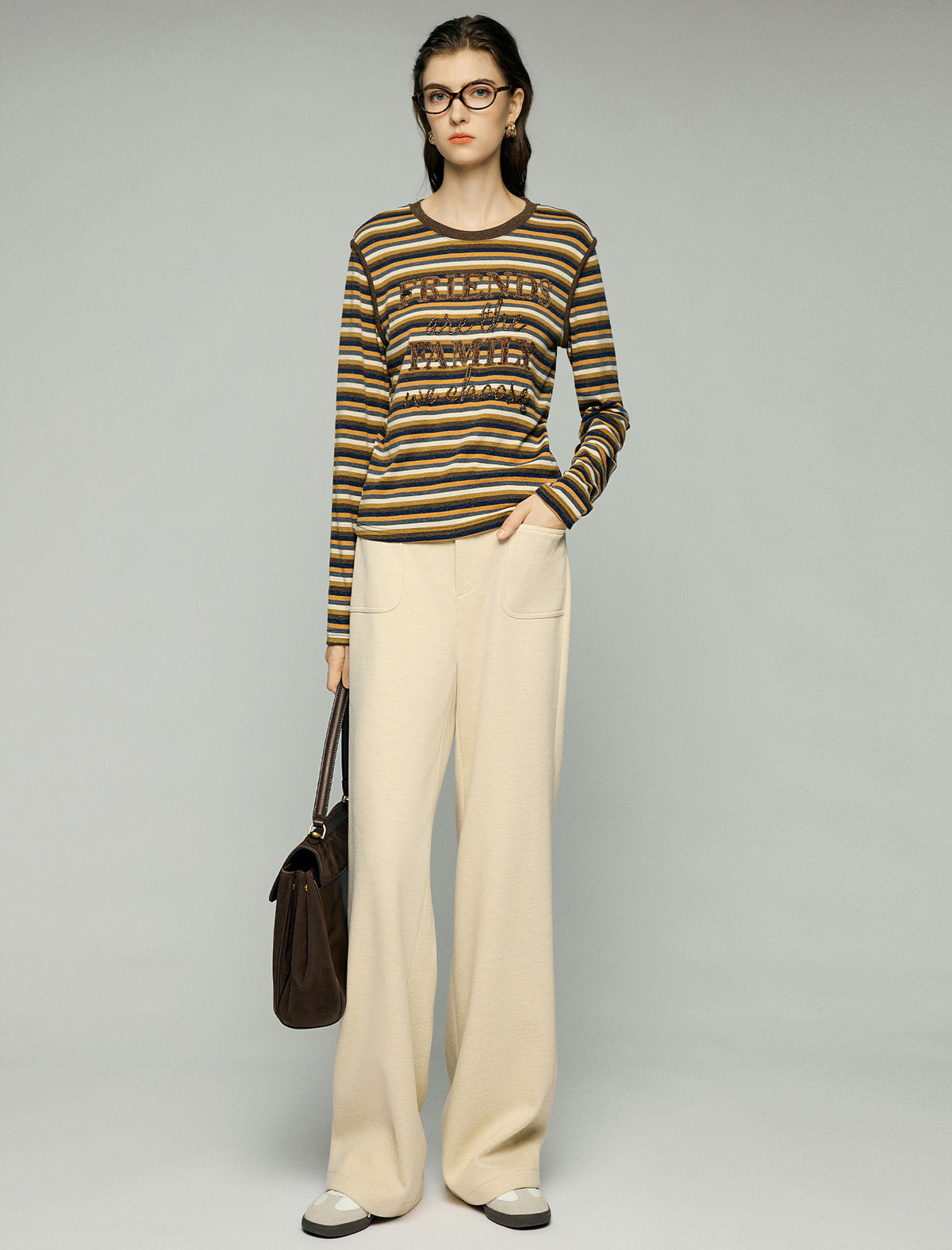 High-Waist Pocket Straight-Leg Pants