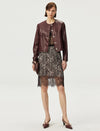 Sheer Lace Midi Skirt