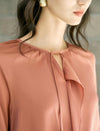 Keyhole Cutout Blouse