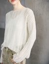Thin Mesh Sparkly Long Sleeve Pullover