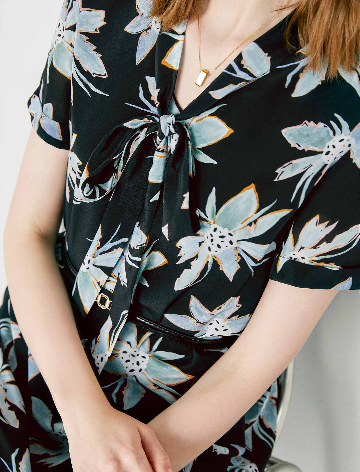 Floral Silk Dress