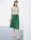 Minimal Pleated A-Line Skirt