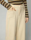 High-Waist Pocket Straight-Leg Pants