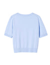 Bow Detail Embellished Neckline Knit Top