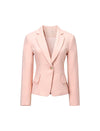 Single-Button Blazer with Notched Lapel