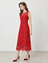 Romantic Embroidered Lace Sleeveless Gown
